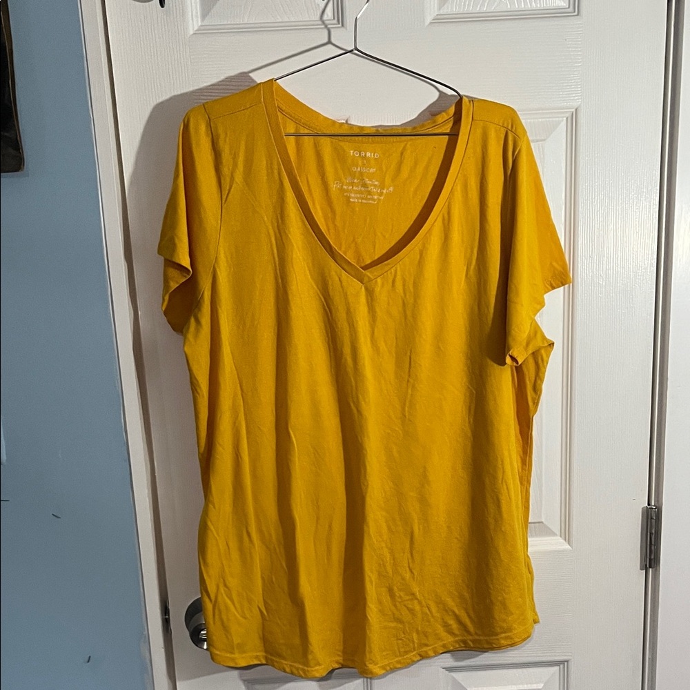 Torrid Yellow V-Neck Top